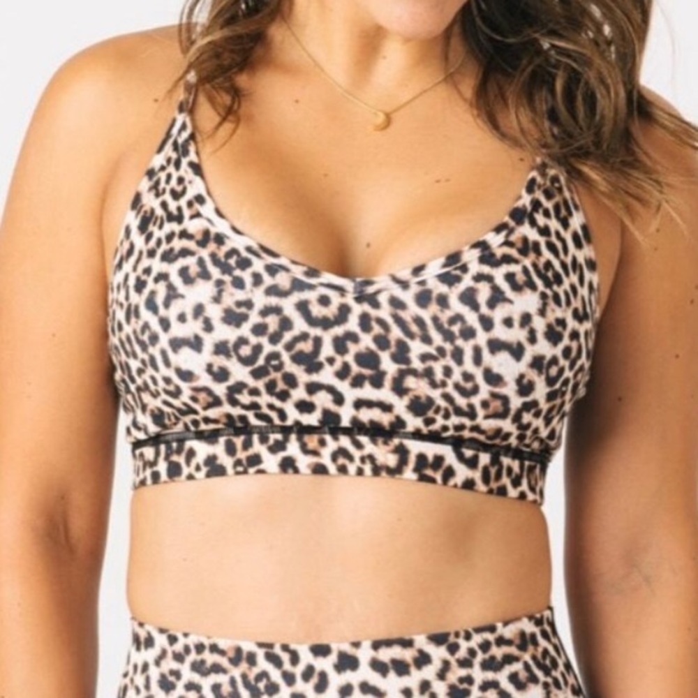 ZYIA leopard mesh bra
